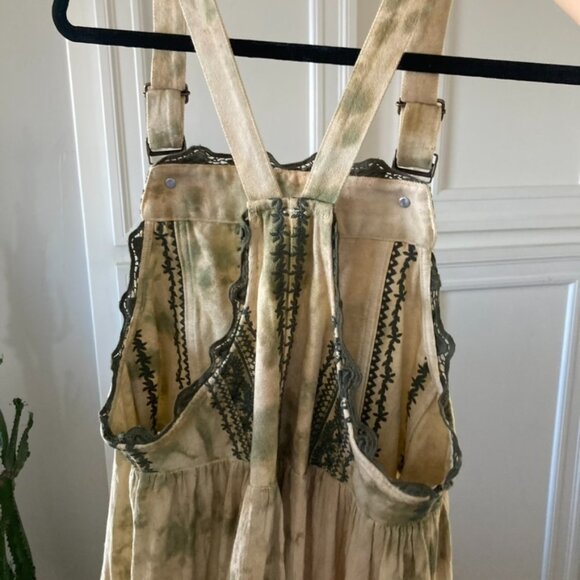 NWT Free People Bali Devon Skirtall Embroidered Olive Drab Sz S - Picture 6 of 8
